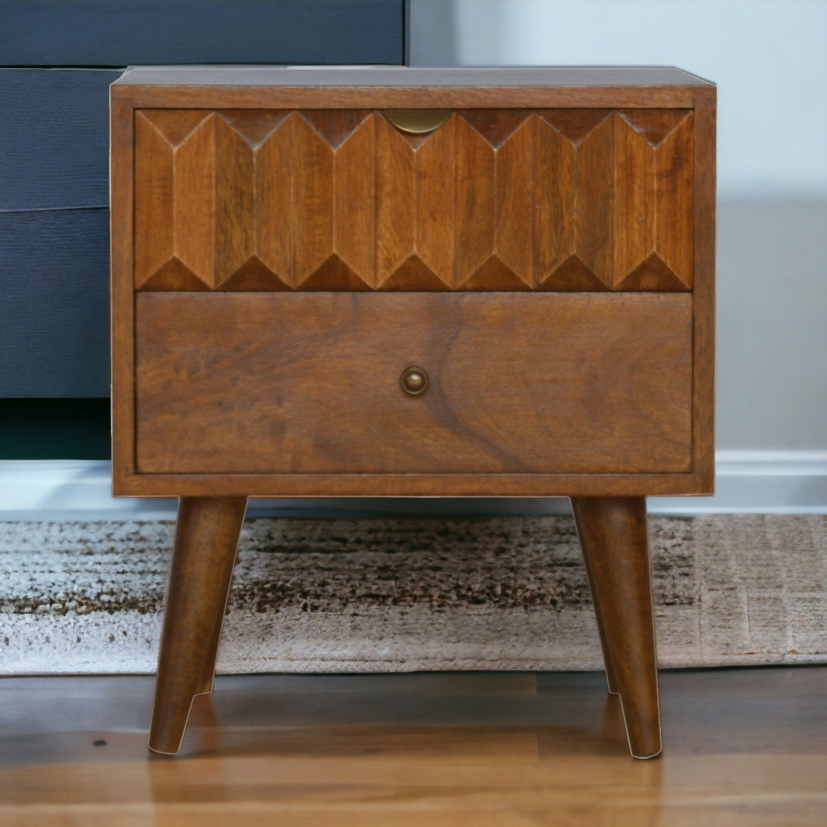 Chestnut Prism Bedside in room setting