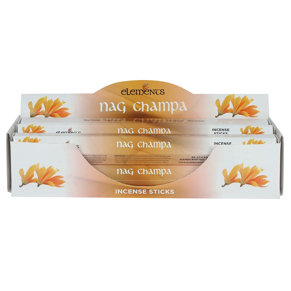 Set of 6 Packets of Elements Nag Champa Incense Sticks