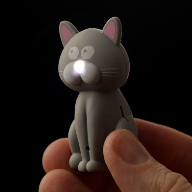 LED Light & Sound Keyring - Meowing Cat