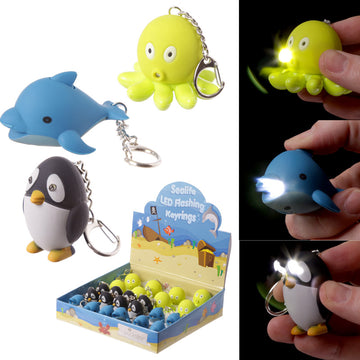 LED Light & Sound Keyring - Sealife