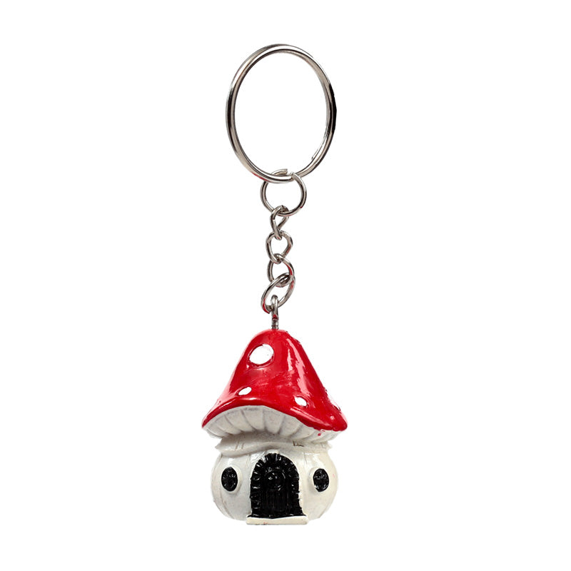 Novelty Keyring - Toadstool Fairy House