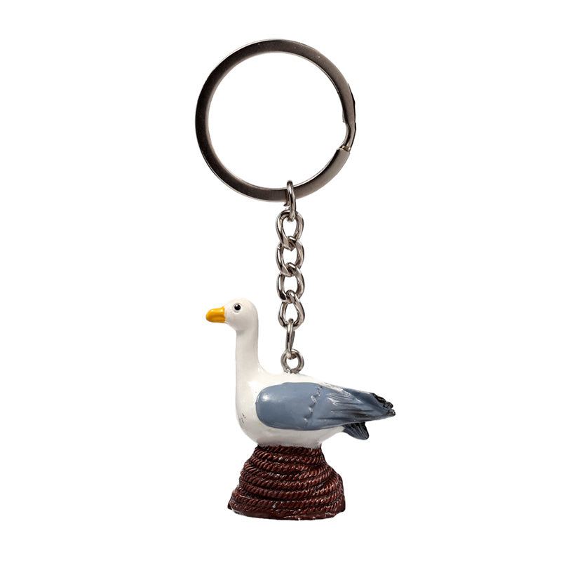 Novelty Keyring - Seagull Buoy on Rope