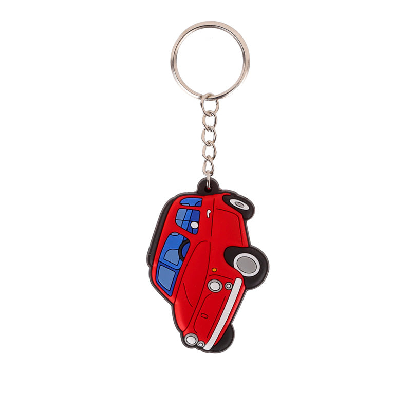 PVC Keyring - Fiat 500 Red