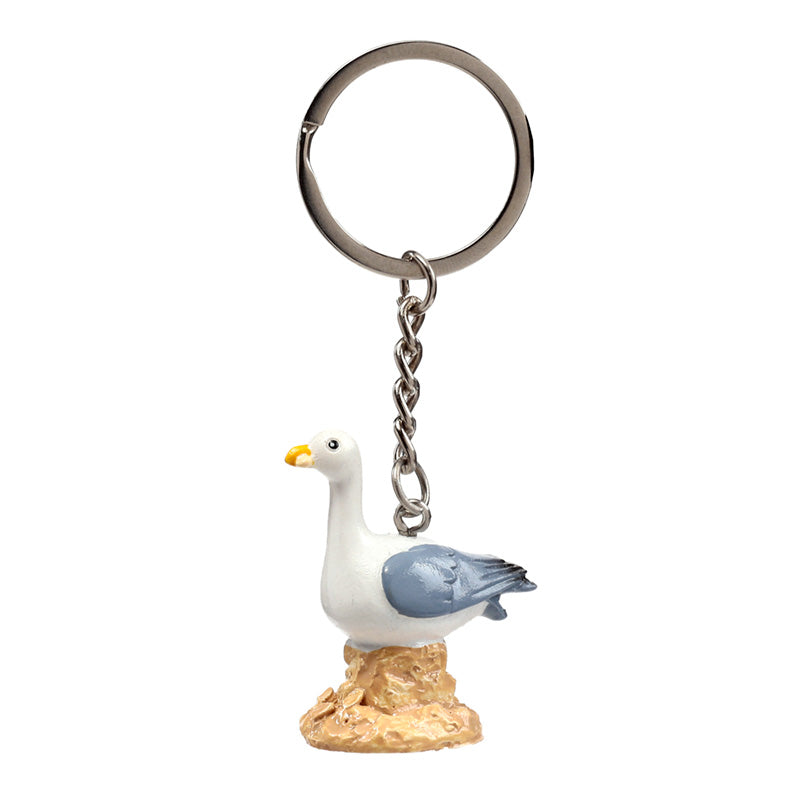 Novelty Keyring - Seagull Buoy on Rock