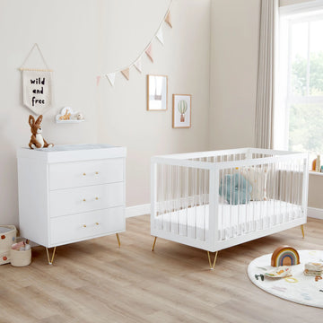 Kimi XL Acrylic 2 Piece Nursery Furniture Set