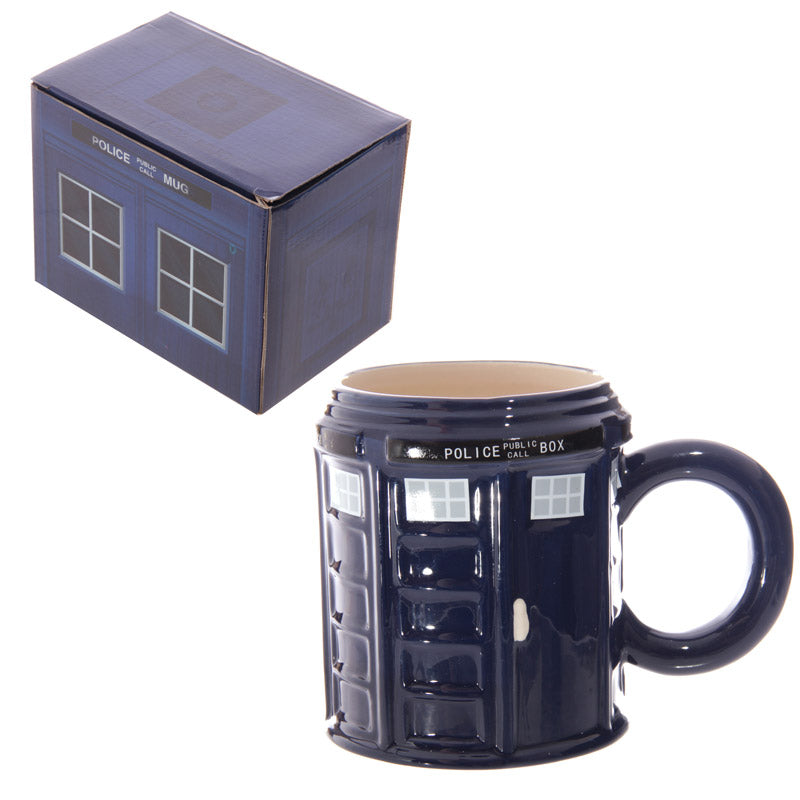 Novelty Ceramic Police Box Mug