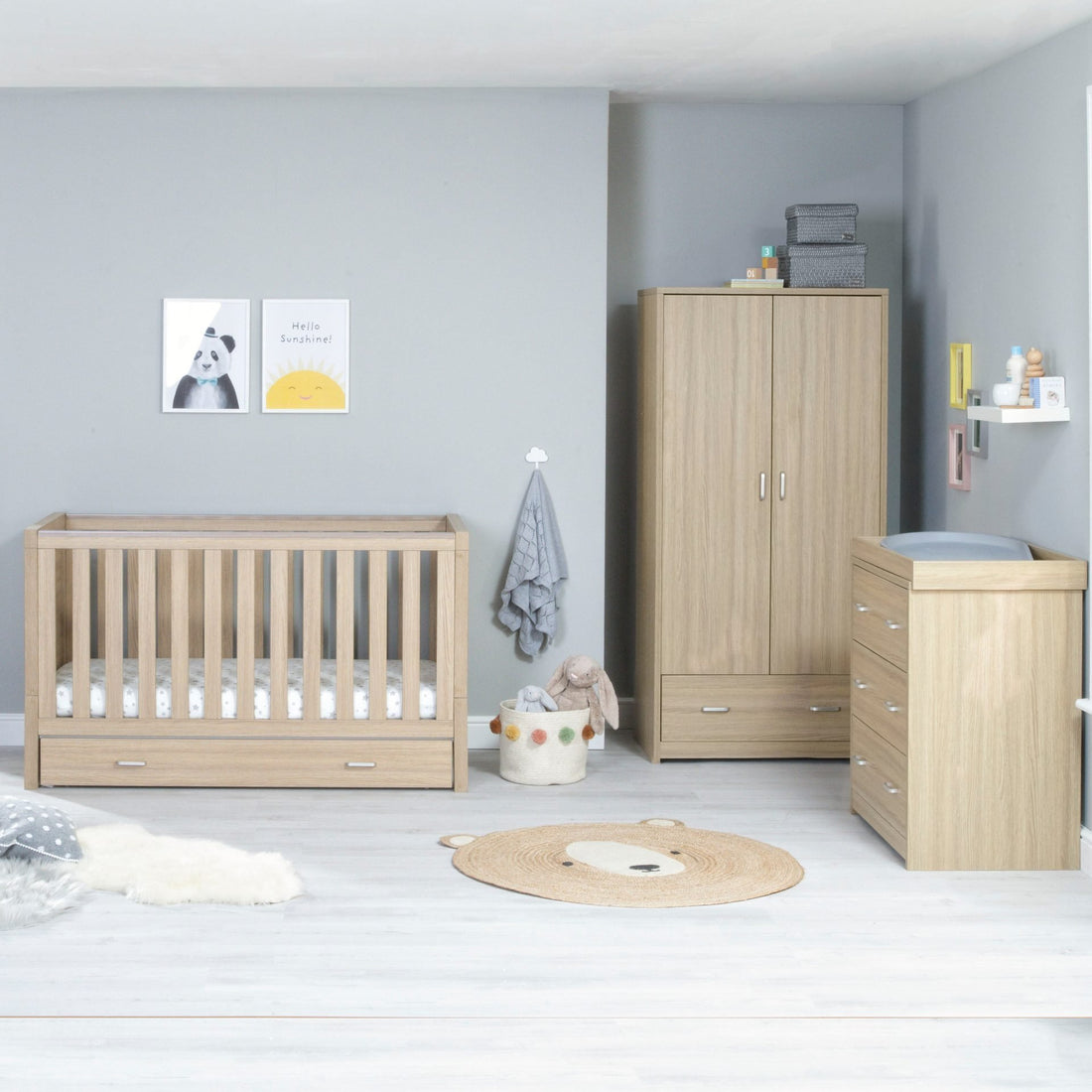 Luno 3 Piece Nursery Furniture Set with Drawer