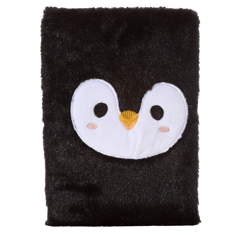 Fluffy Plush A5 Notebook - Adoramals Penguin