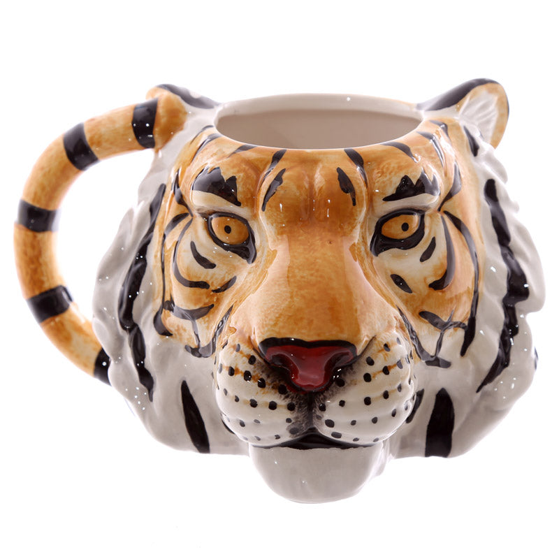 Ceramic Shaped Head Mug - Tiger