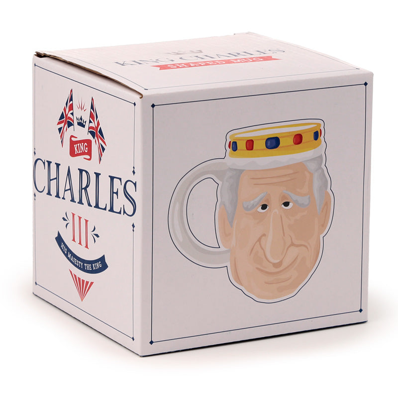 Ceramic Shaped Head Mug - King Charles III