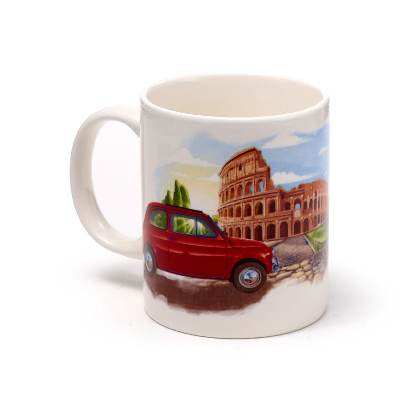 Collectable Porcelain Mug - Fiat 500 Rome