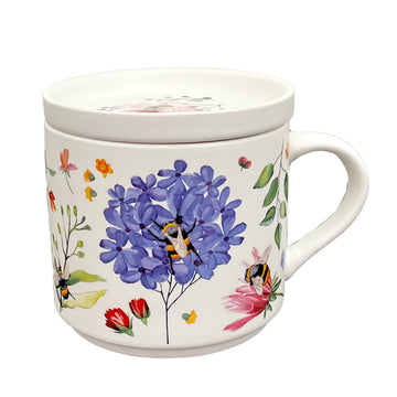 Porcelain Mug & Coaster Lid Set - Nectar Meadows