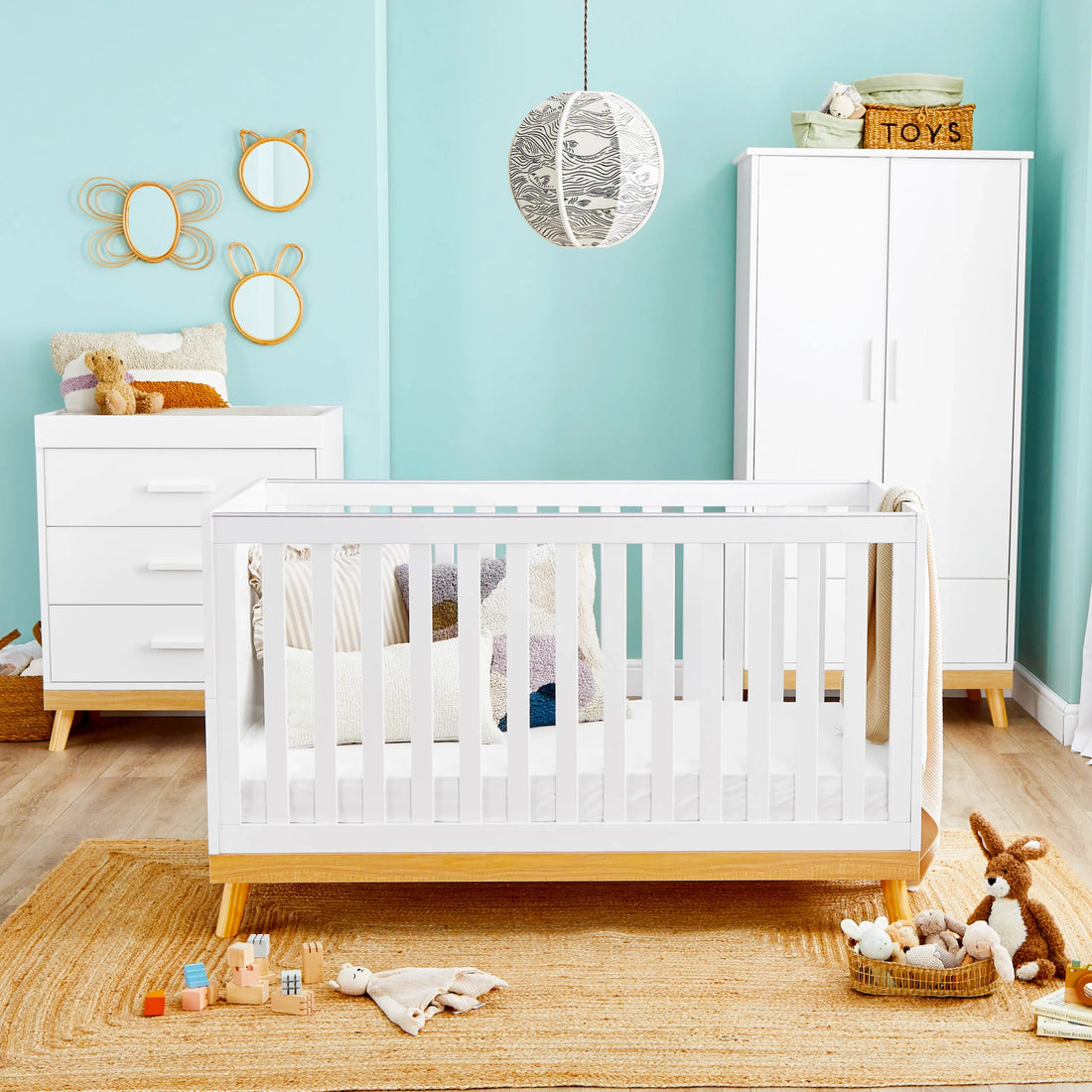 Mona 3 Piece Nursery Furniture Set White