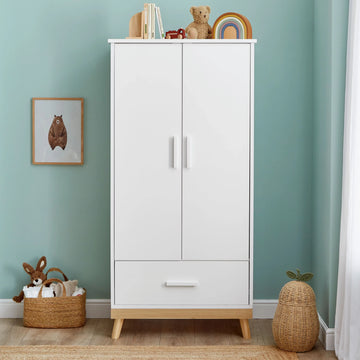 Mona Nursery Wardrobe White