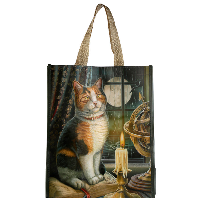 Lisa Parker Adventure Awaits Cat Design Durable Reusable Shopping Bag