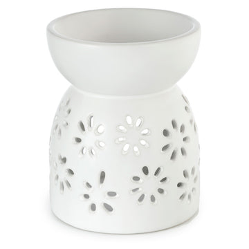 Ceramic Oil & Wax Burner - Daisy Cut-Out