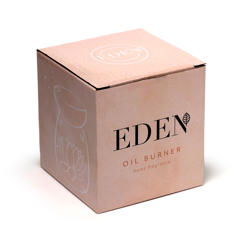 Ceramic Oil & Wax Burner - Eden Stone Effect Embossed Lotus