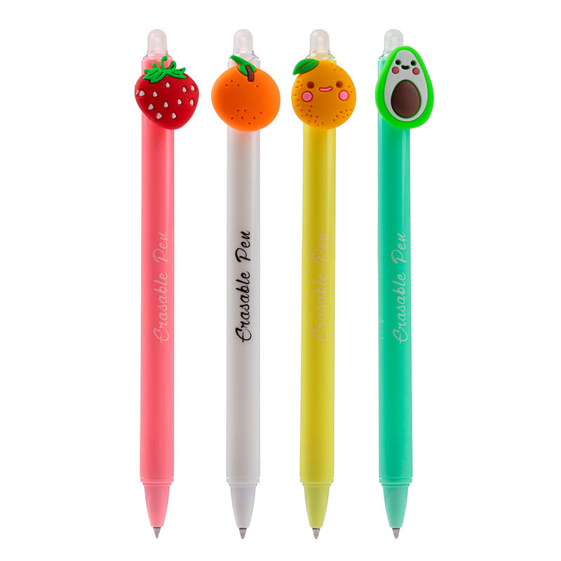 Erasable Pen with PVC Topper - Fruit