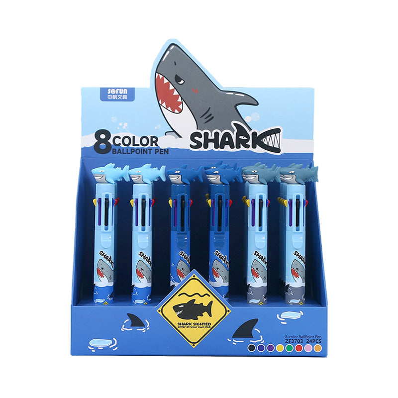 Multi Colour Pen (8 Colours) - Shark