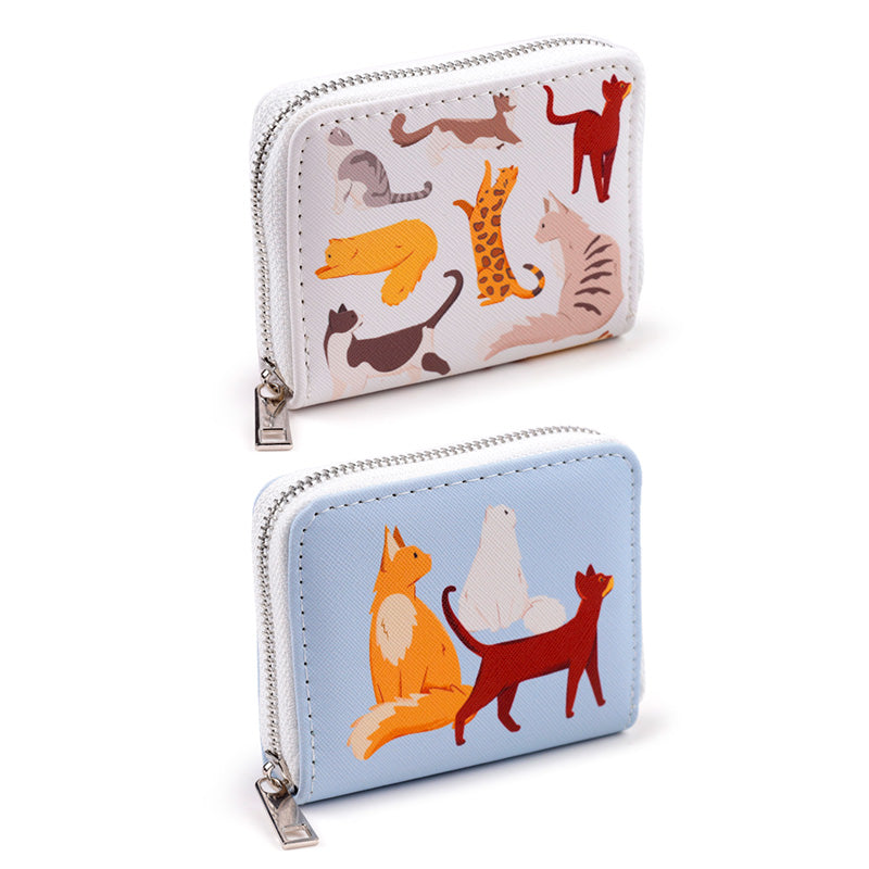 Small Zip Around Wallet - Feline Fine Cats