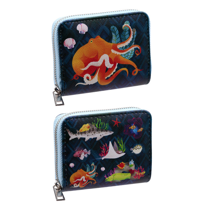 Small Zip Around Wallet - Marine Kingdom