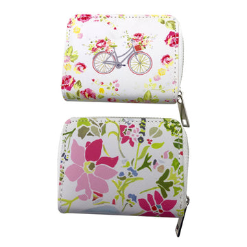 Small Zip Around Wallet - Julie Dodsworth Pink Botanical x12