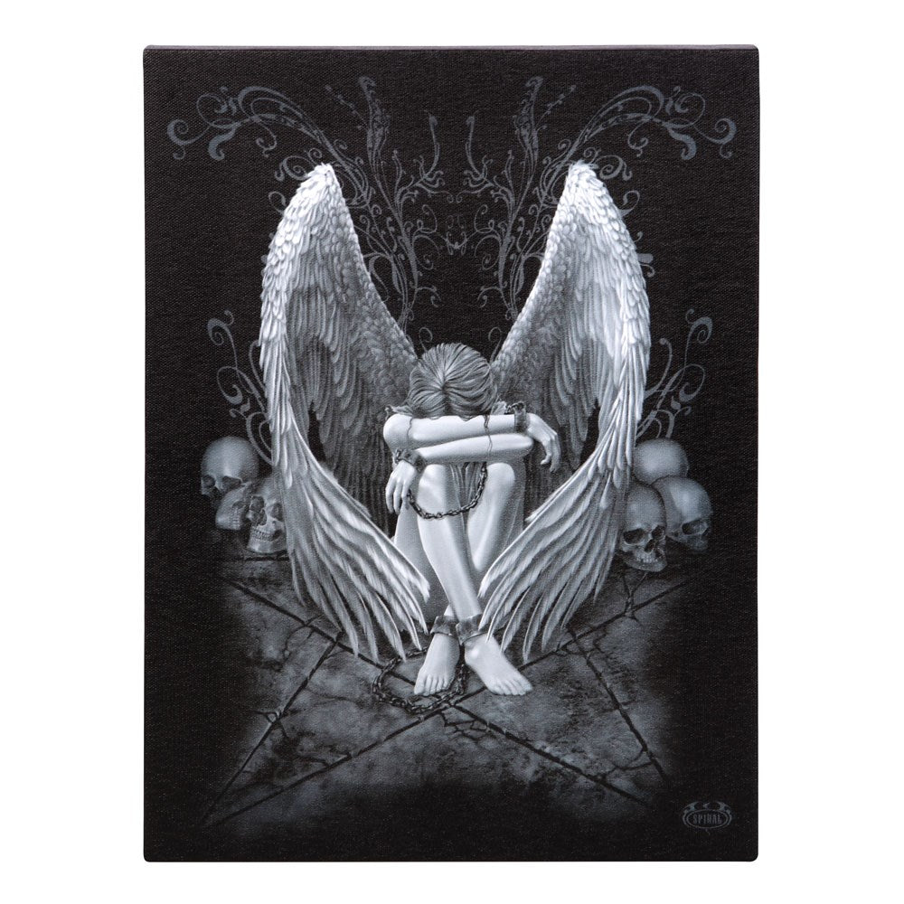 19x25cm Enslaved Angel Canvas Plaque by Spiral Direct