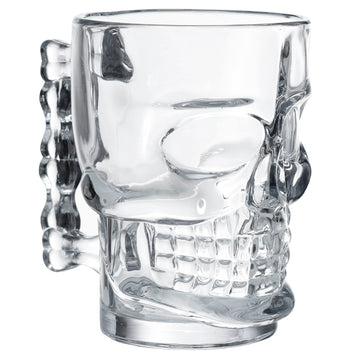 Glass Skull Head Shaped Tankard