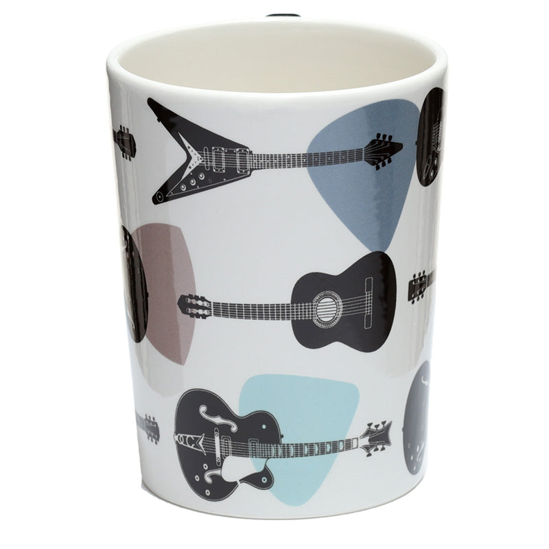 Collectable Shaped Handle Ceramic Mug - Headstock Guitar