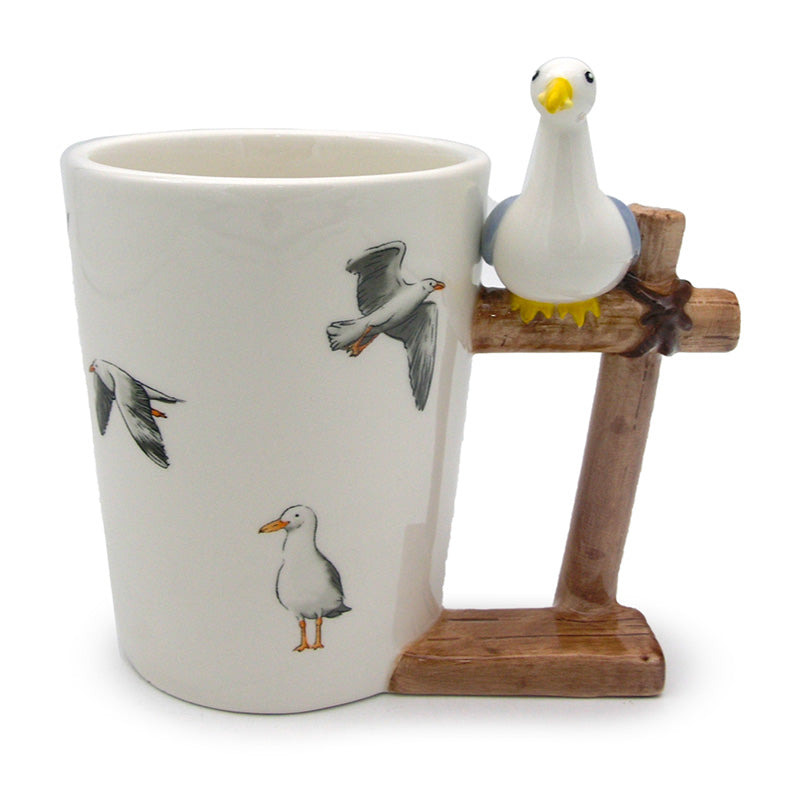 Collectable Shaped Handle Ceramic Mug - Seagull Buoy