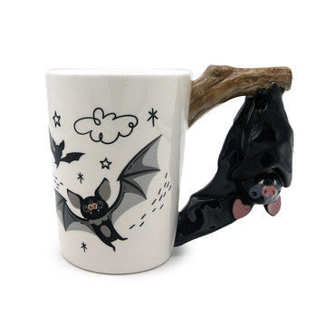 Collectable Shaped Handle Ceramic Mug - Bat