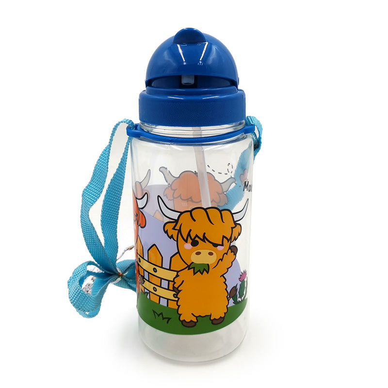 Children's Shatterproof Water Bottle 450ml - Adoramals Highland Coo