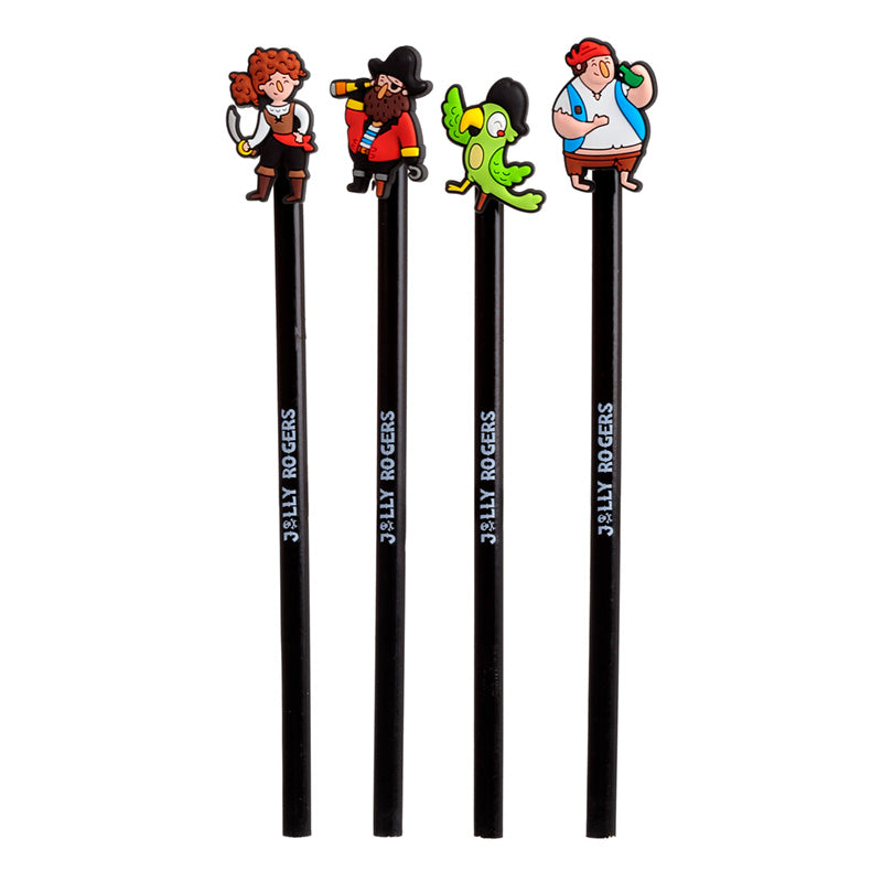 Pencil with PVC Topper - Jolly Rogers Pirates