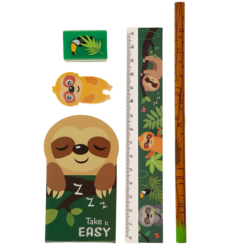 Cute Sloth Design Stationery Set