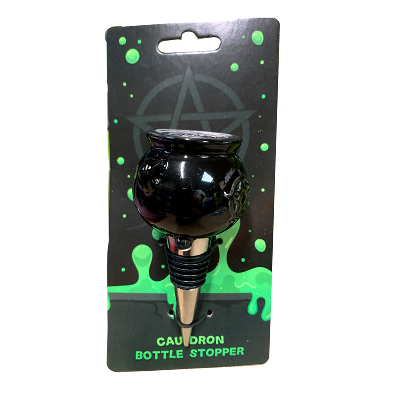 Novelty Ceramic Bottle Stopper - Cauldron