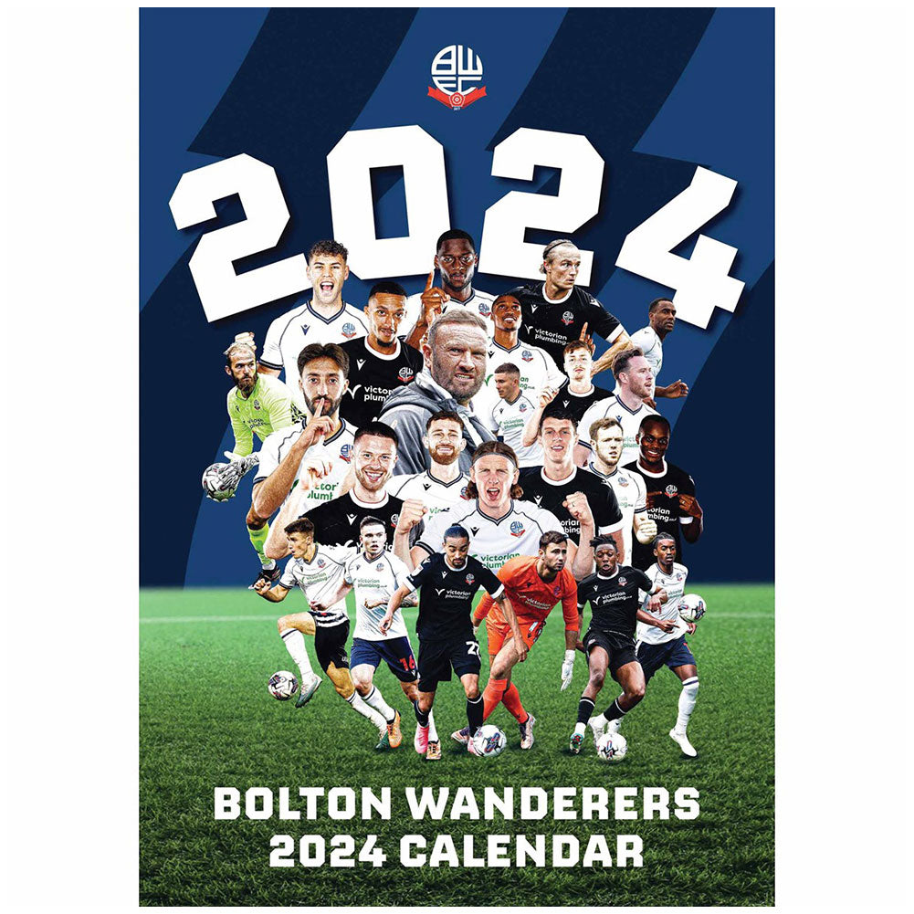 Bolton Wanderers FC A3 Calendar 2024 - Officially licensed merchandise.