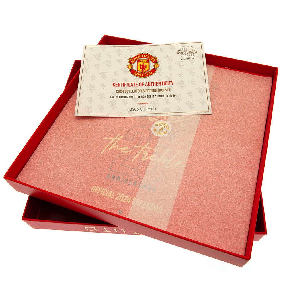 Manchester United FC Calendar & Diary Musical Gift Box 2024 - Officially licensed merchandise.