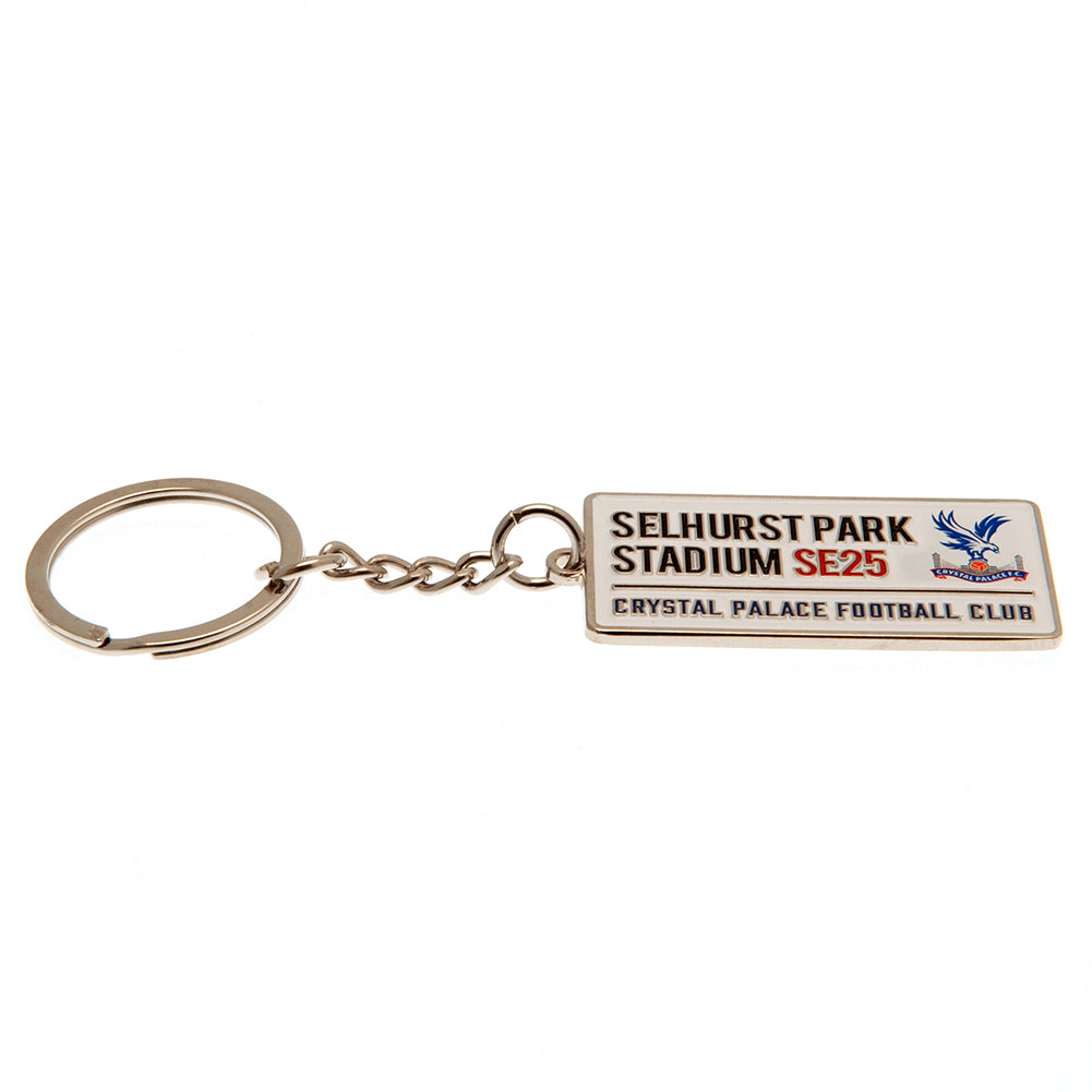 Crystal Palace FC Embossed Street Sign Keyring - Officially licensed merchandise.