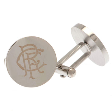 Rangers FC Stainless Steel Round Cufflinks - Officially licensed merchandise.