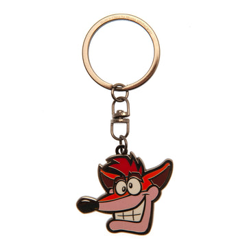 Crash Bandicoot Metal Keyring - Officially licensed merchandise.