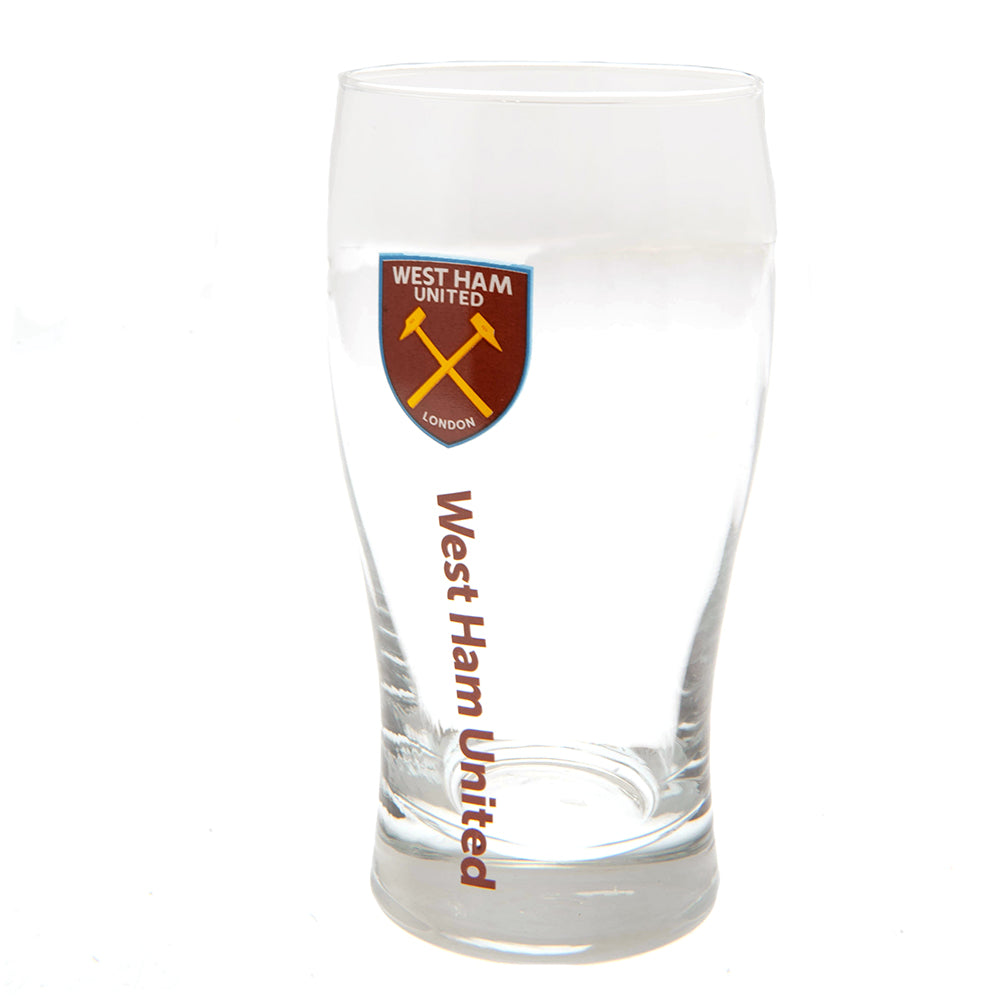 West Ham United FC Tulip Pint Glass - Officially licensed merchandise.