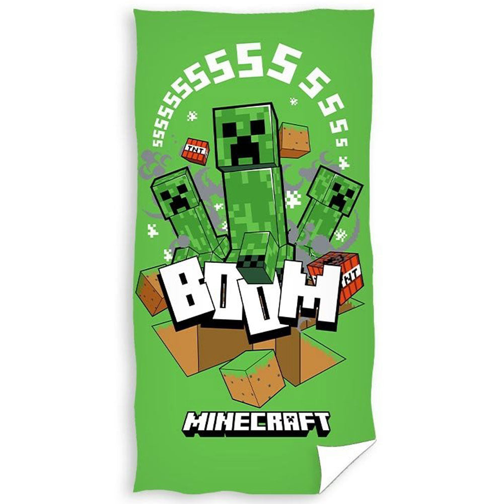 Minecraft Towel Boom - Officially licensed merchandise.