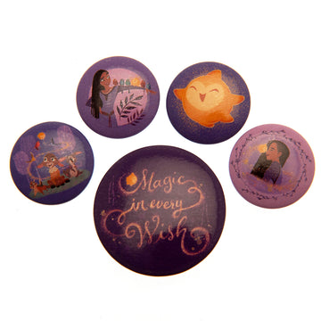 Wish Button Badge Set - Officially licensed merchandise.