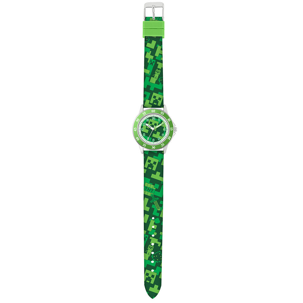 Minecraft Junior Time Teacher Watch Creeper - Officially licensed merchandise.