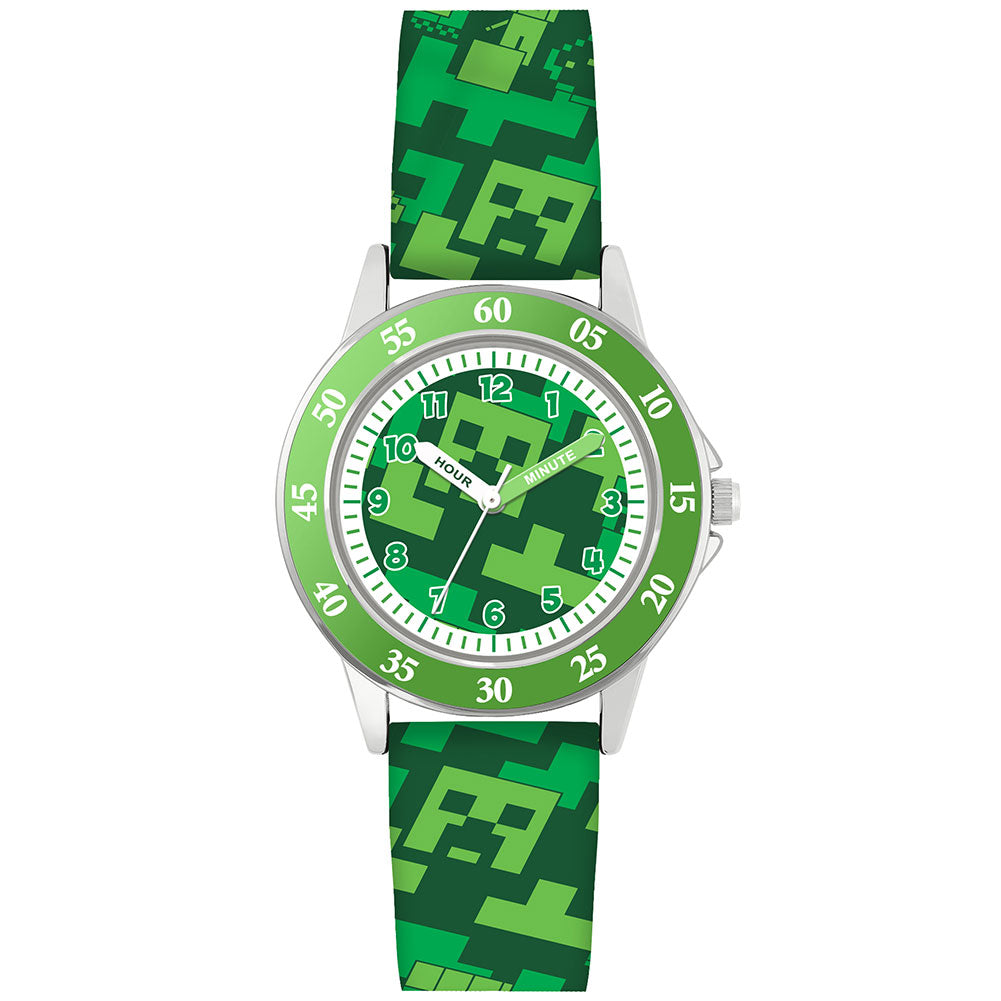 Minecraft Junior Time Teacher Watch Creeper - Officially licensed merchandise.