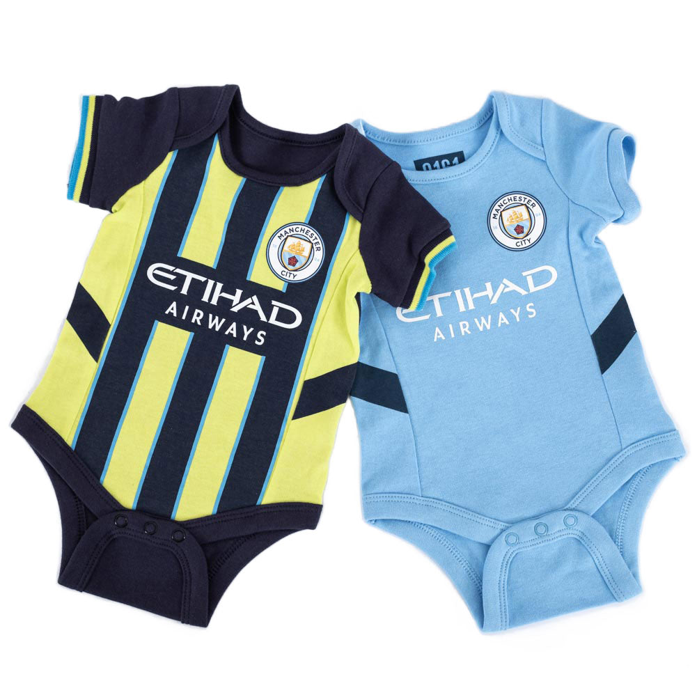 Manchester City FC 24/25 Season 2 Pack Bodysuit 0-3 Mths