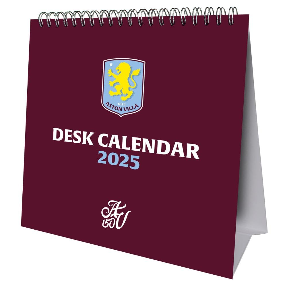 Aston Villa FC Desktop Calendar 2025