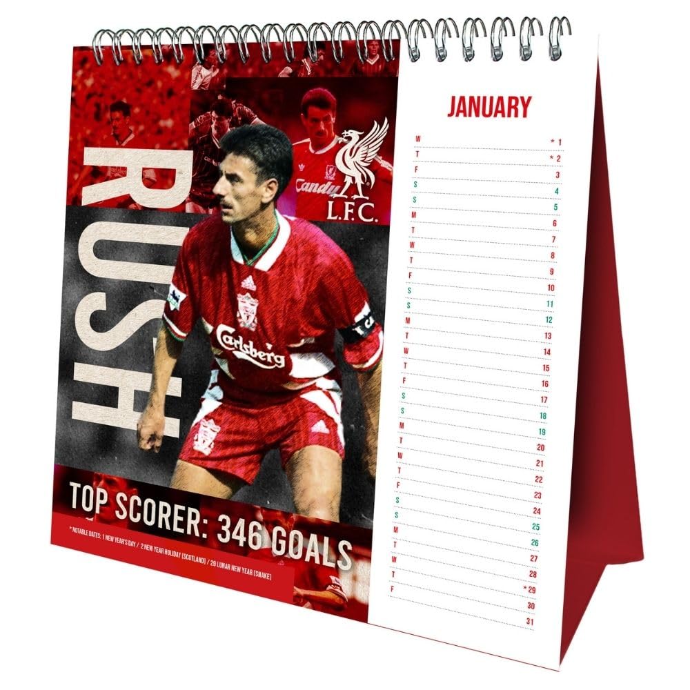 Liverpool FC Desktop Calendar 2025