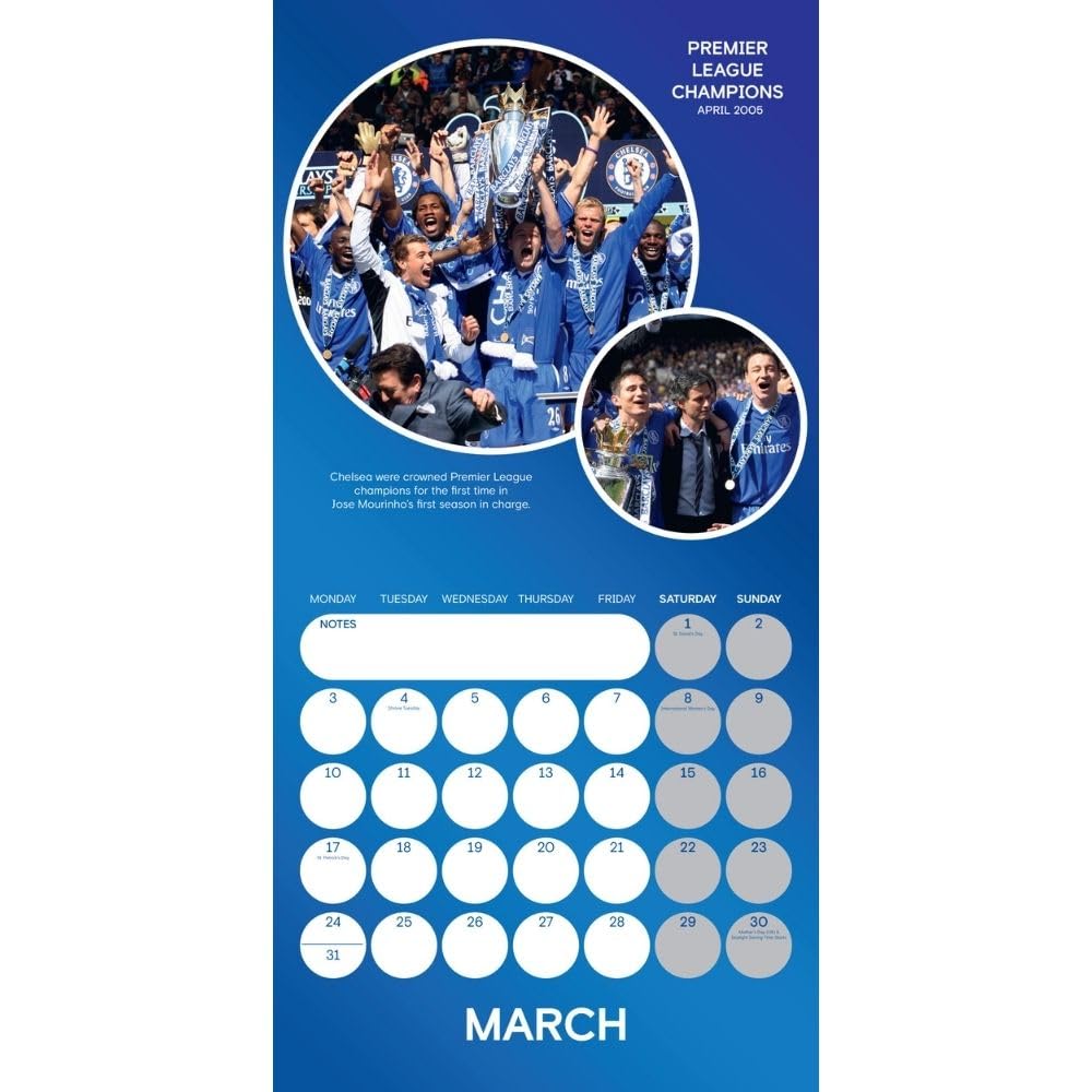 Chelsea FC Legends Square Calendar 2025