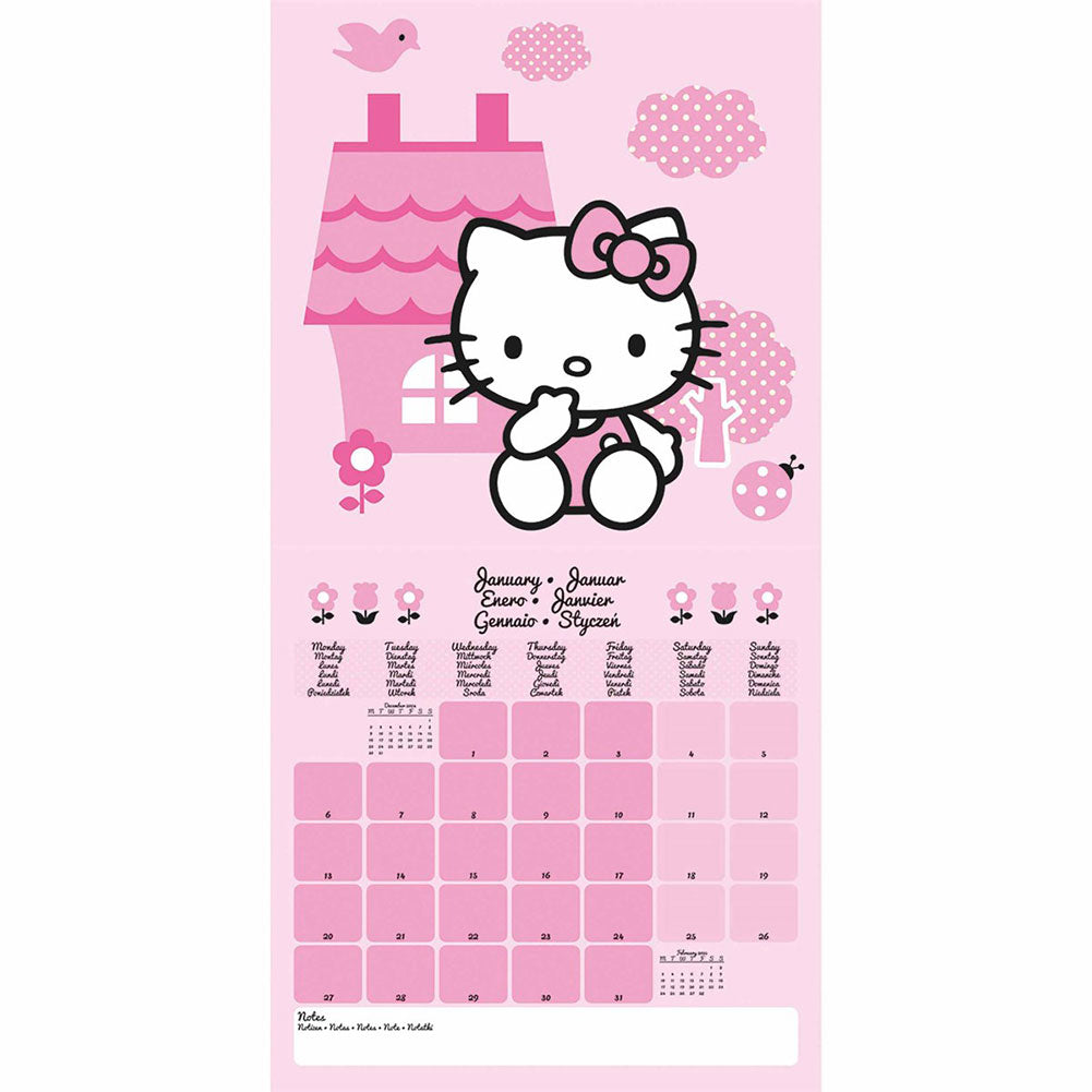 Hello Kitty Square Calendar 2025